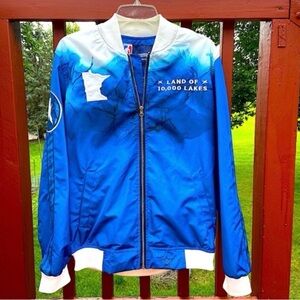 JH Design Minnesota Timberwolves City Edition Bomber Jacket Brand New